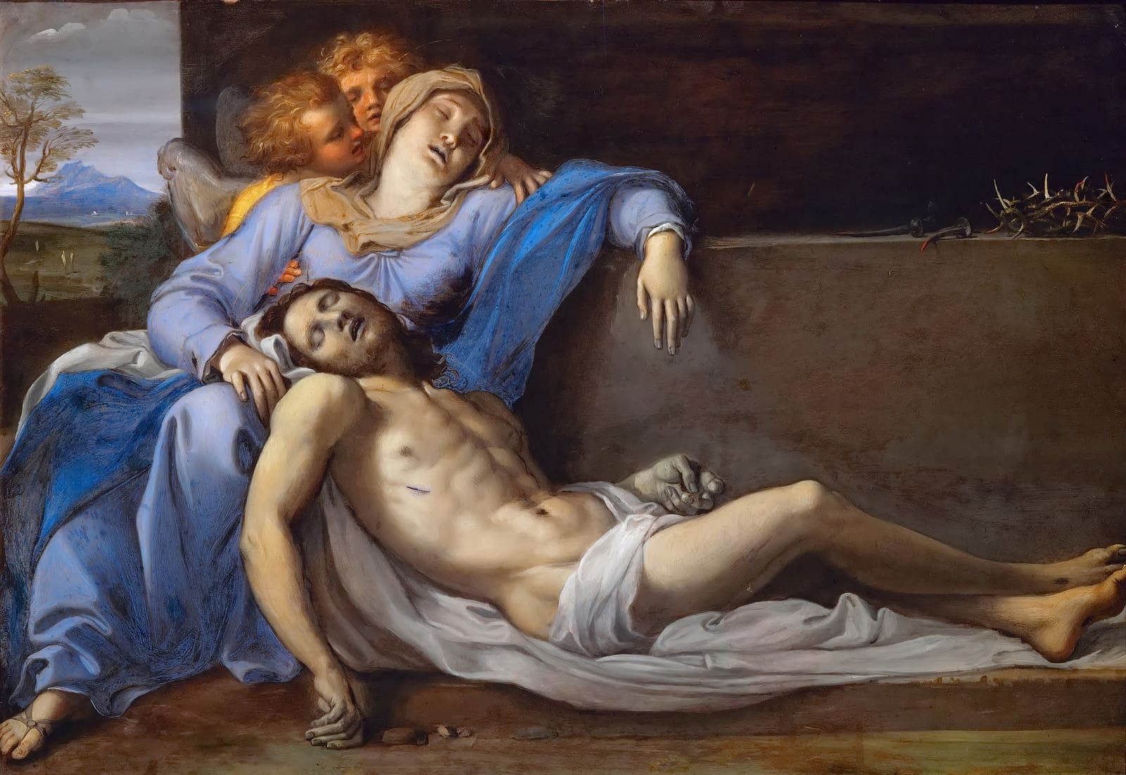 Carracci, Annibale. Pietà with Two Angels. 1603